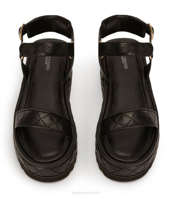 Sandalen| de Tony Bianco Frauen Zahara-Sandalen schwarzes Nappaleder 4624607